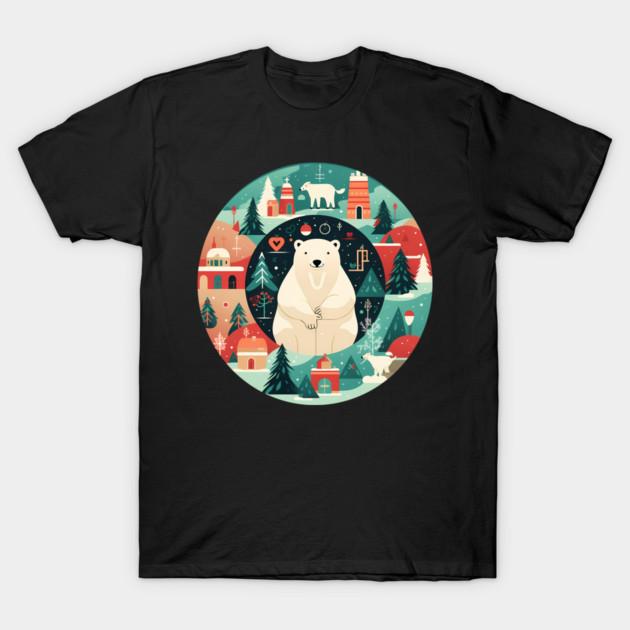 Polar Bear in Ornament, Love Bears T-Shirt by logiamerch