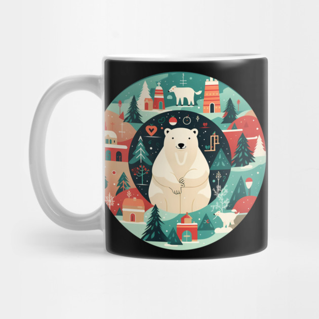 Polar Bear in Ornament, Love Bears by logiamerch