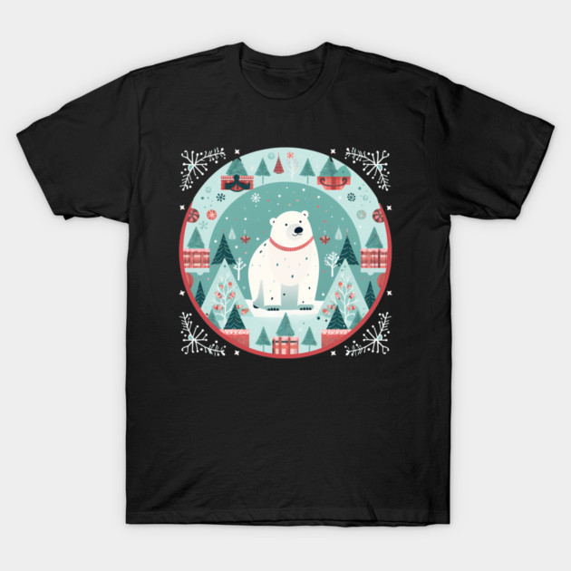 Polar Bear in Ornament, Love Bears T-Shirt by logiamerch