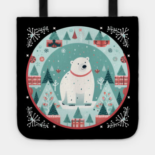 Polar Bear in Ornament, Love Bears Tote
