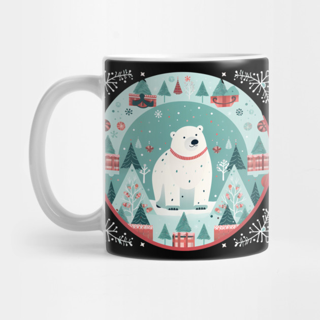 Polar Bear in Ornament, Love Bears by logiamerch