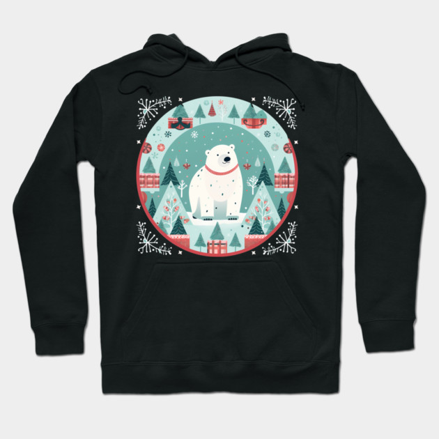 Polar Bear in Ornament, Love Bears Hoodie by logiamerch