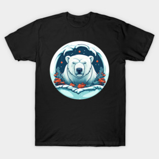 Polar Bear in Ornament, Love Bears T-Shirt