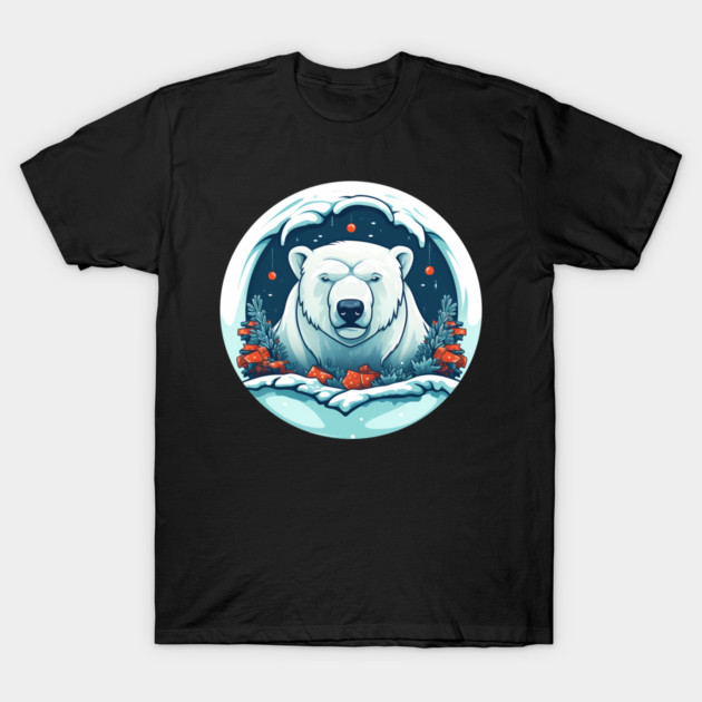 Polar Bear in Ornament, Love Bears T-Shirt by logiamerch