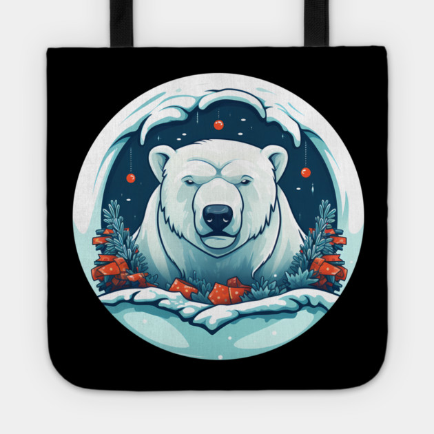 Polar Bear in Ornament, Love Bears Tote by logiamerch
