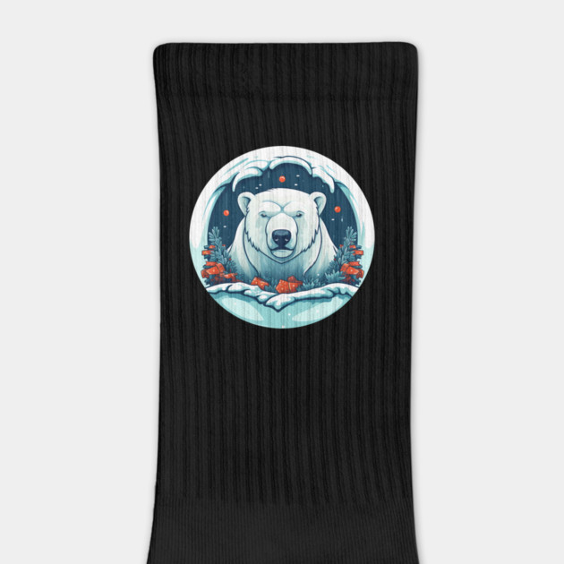 Polar Bear in Ornament, Love Bears by logiamerch