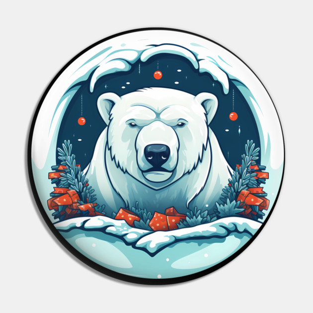 Polar Bear in Ornament, Love Bears Pin by logiamerch
