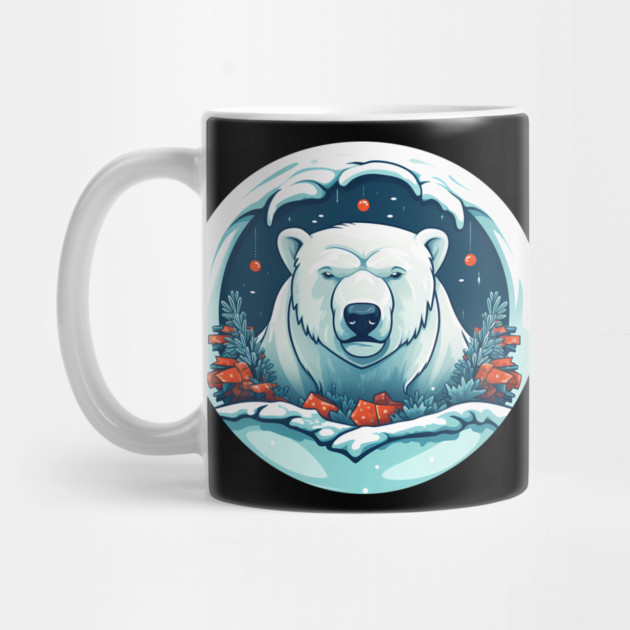 Polar Bear in Ornament, Love Bears by logiamerch