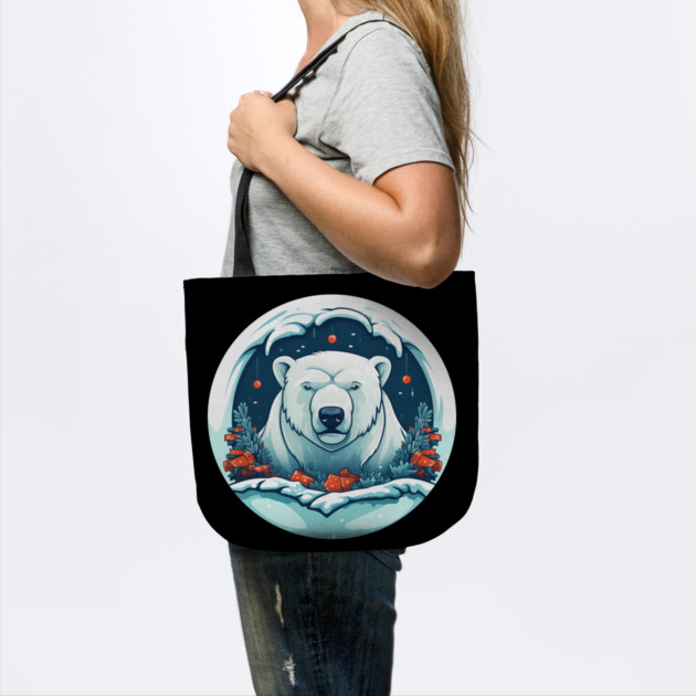 Polar Bear in Ornament, Love Bears by logiamerch