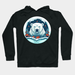 Polar Bear in Ornament, Love Bears Hoodie