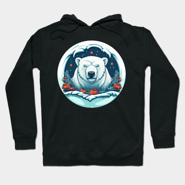 Polar Bear in Ornament, Love Bears Hoodie by logiamerch