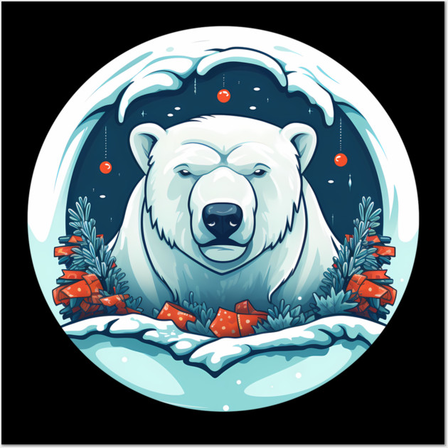Polar Bear in Ornament, Love Bears Wall Art by logiamerch