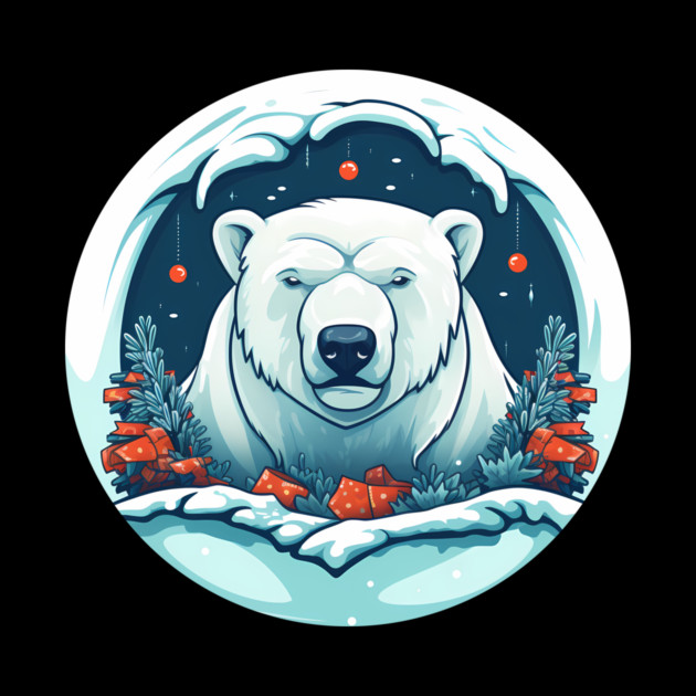 Polar Bear in Ornament, Love Bears by logiamerch