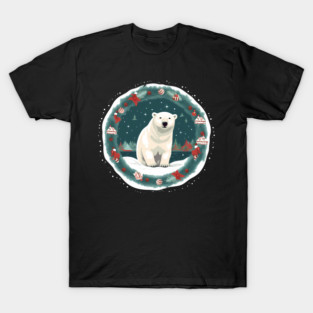 Polar Bear in Ornament, Love Bears T-Shirt