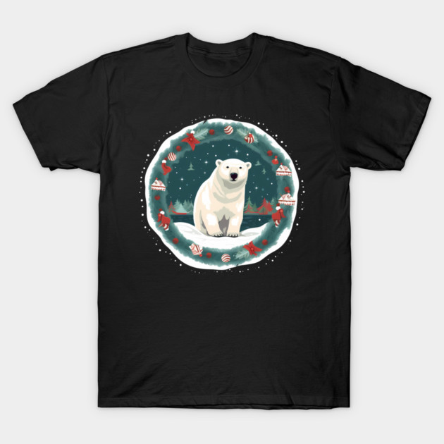Polar Bear in Ornament, Love Bears T-Shirt by logiamerch