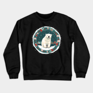 Polar Bear in Ornament, Love Bears Crewneck Sweatshirt