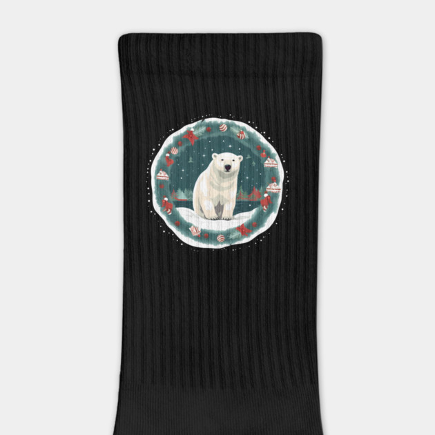 Polar Bear in Ornament, Love Bears by logiamerch