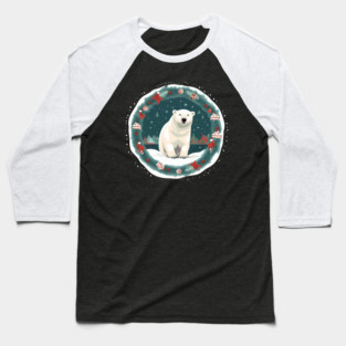 Polar Bear in Ornament, Love Bears Baseball T-Shirt