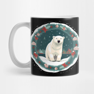 Polar Bear in Ornament, Love Bears Mug