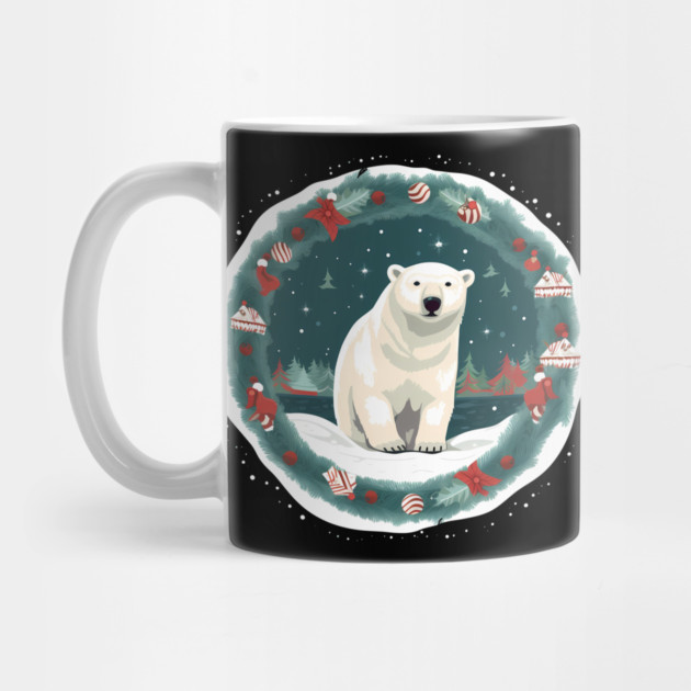 Polar Bear in Ornament, Love Bears by logiamerch