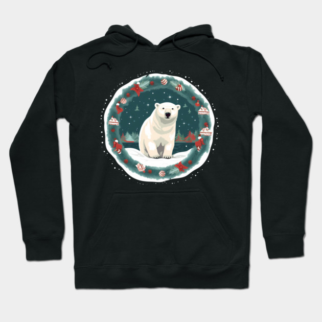 Polar Bear in Ornament, Love Bears Hoodie by logiamerch