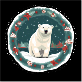 Polar Bear in Ornament, Love Bears Posters and Art