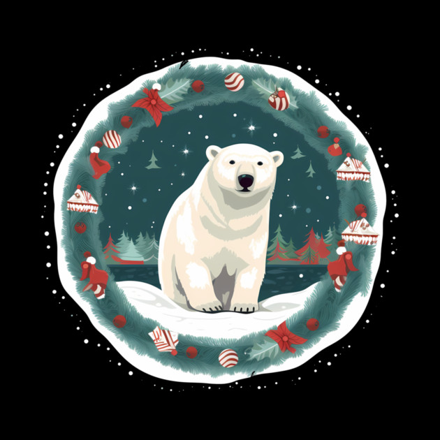 Polar Bear in Ornament, Love Bears by logiamerch