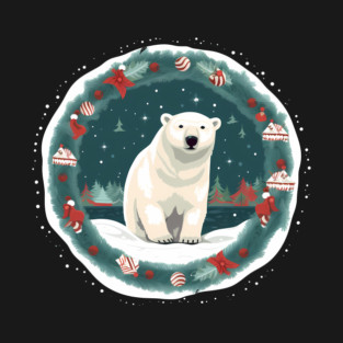 Polar Bear in Ornament, Love Bears T-Shirt