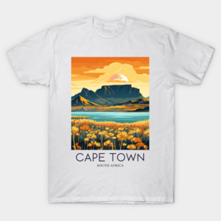 A Pop Art Travel Print of Cape Town - South Africa T-Shirt