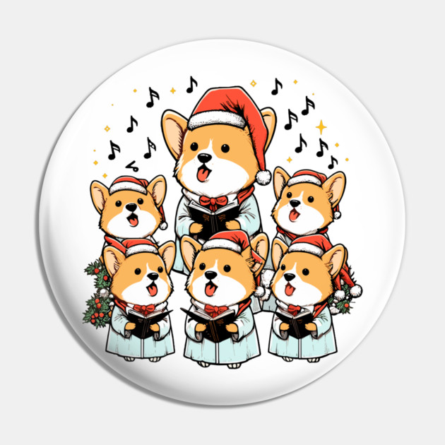 Corgi Carolers Christmas Singing Dog Choir Robes Pin by Frank Ring