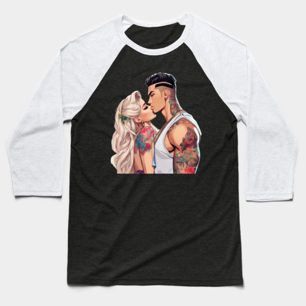 Pure Romance Baseball T-Shirt by animegirlnft