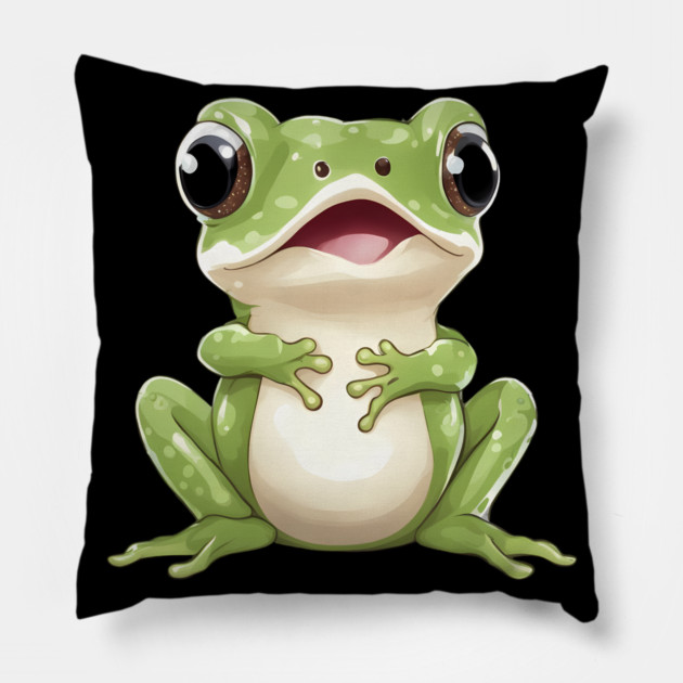 Frog Drawing Pillow by animegirlnft