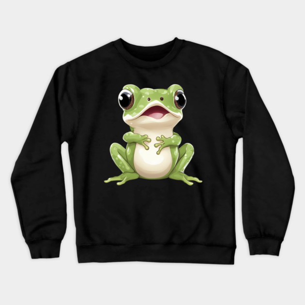 Frog Drawing Crewneck Sweatshirt by animegirlnft