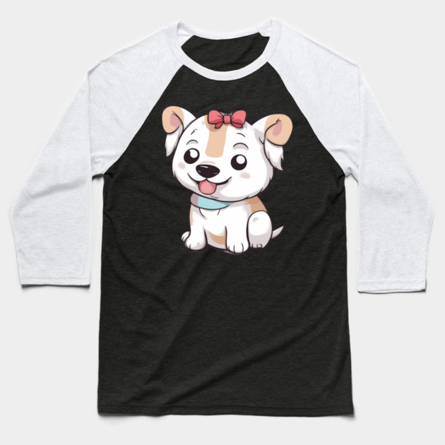 Baby Puppy Baseball T-Shirt by animegirlnft