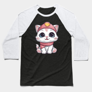 Kawaii Kitten Baseball T-Shirt