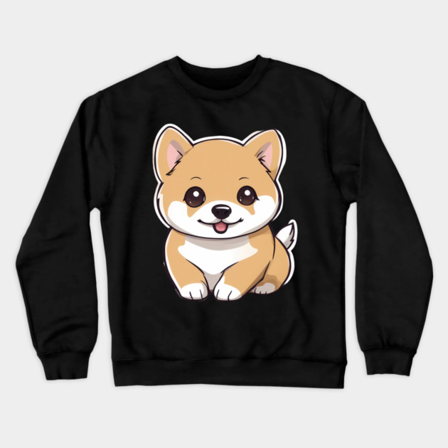 Kawaii Shiba Inu Crewneck Sweatshirt by animegirlnft