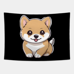 Kawaii Shiba Inu Tapestry
