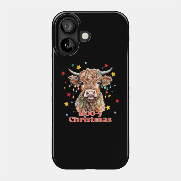 Moo-y Christmas Cow Pun Phone Case by HolidayBug