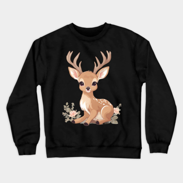 Baby Deer Crewneck Sweatshirt by animegirlnft