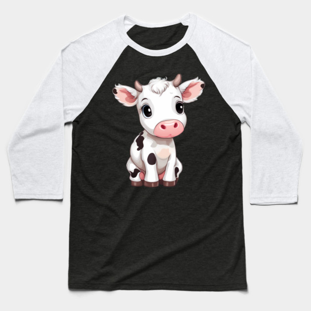 Baby Cow Baseball T-Shirt by animegirlnft