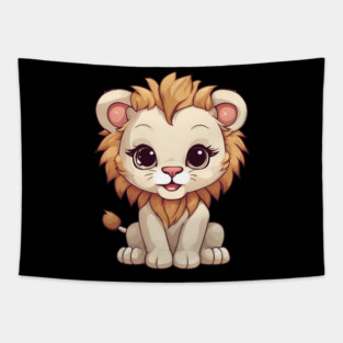 Kawaii Lion Tapestry