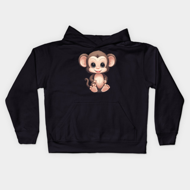 Baby Monkey Kids Hoodie by animegirlnft