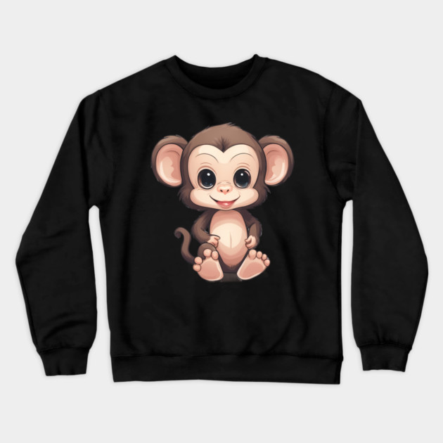 Baby Monkey Crewneck Sweatshirt by animegirlnft