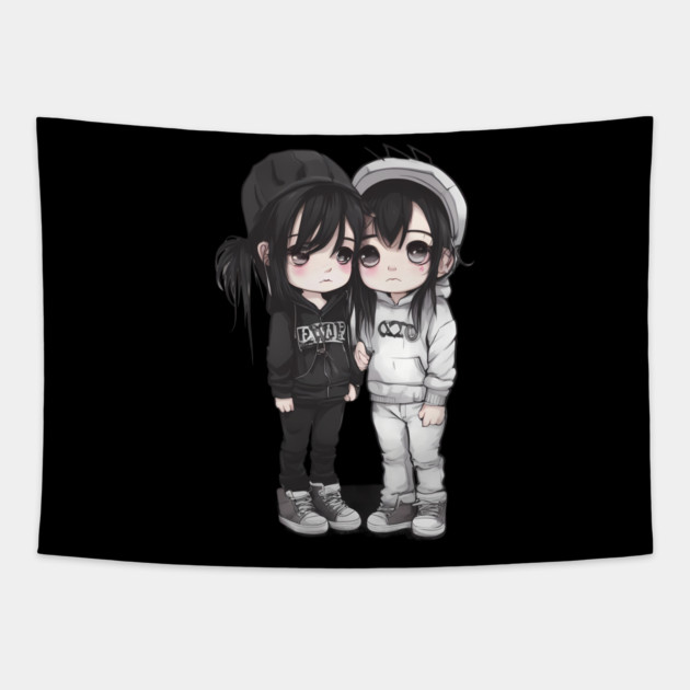 Emo Friends Tapestry by animegirlnft