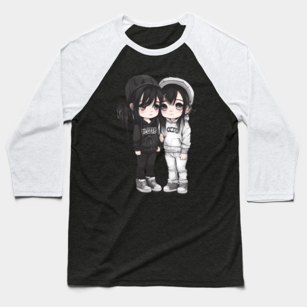 Emo Friends Baseball T-Shirt by animegirlnft