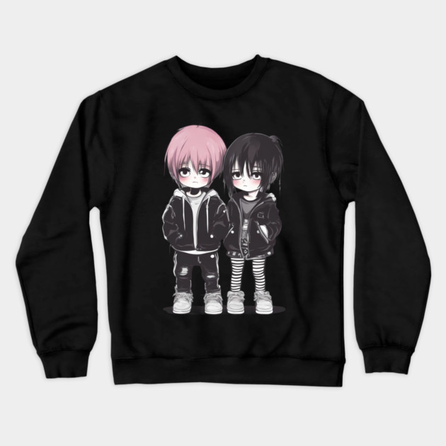 Kawaii Emo Crewneck Sweatshirt by animegirlnft