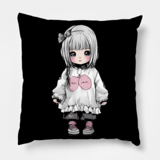 Sad Kawaii Girl Pillow