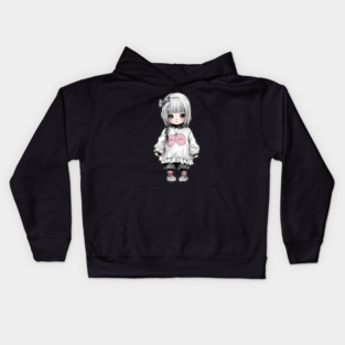 Sad Kawaii Girl Kids Hoodie