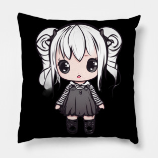 Emo Kawaii Girl Pillow