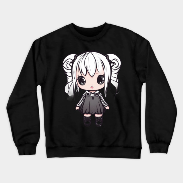 Emo Kawaii Girl Crewneck Sweatshirt by animegirlnft